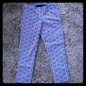 The Limited Blue/White Cropped Pants, Drew Fit, 4